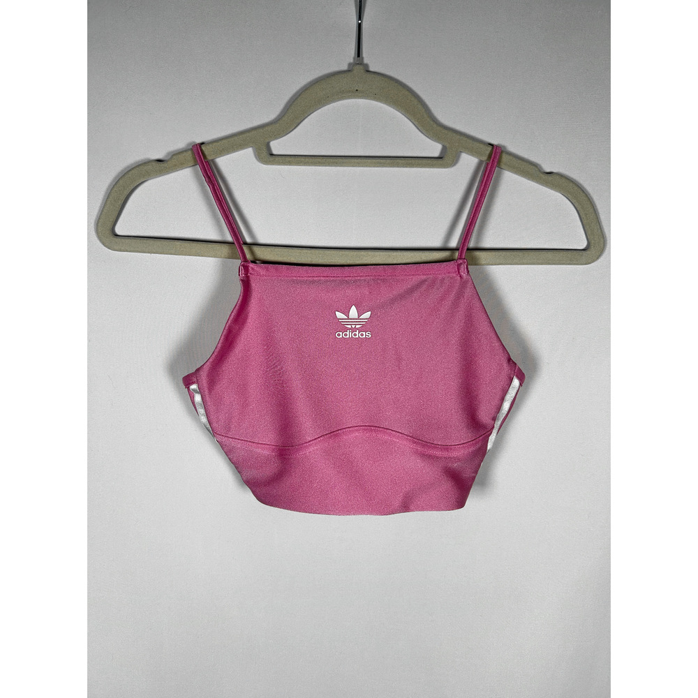 ADIDAS Pink Spandex Athleisure Crop Tank Top